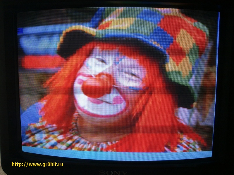 Shot of the clown picture from the screen
