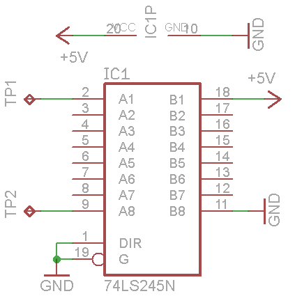 Experiment schematic with LS245N