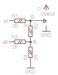 Covox, 2 bits circuit