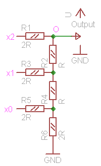 Covox, 3 bits circuit