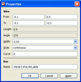 EAGLE schematic bus property