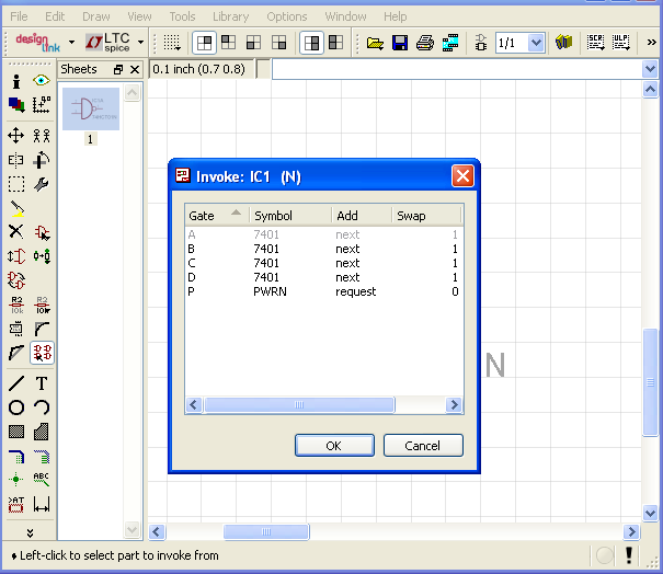 EAGLE schematic editor invoke gate options