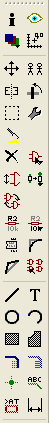 EAGLE schematic editor toolbar