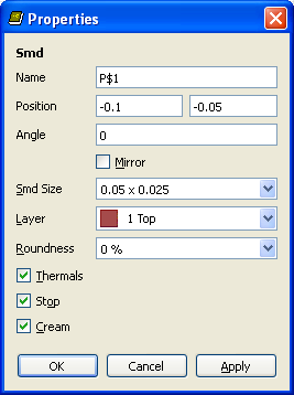 Smd pad information